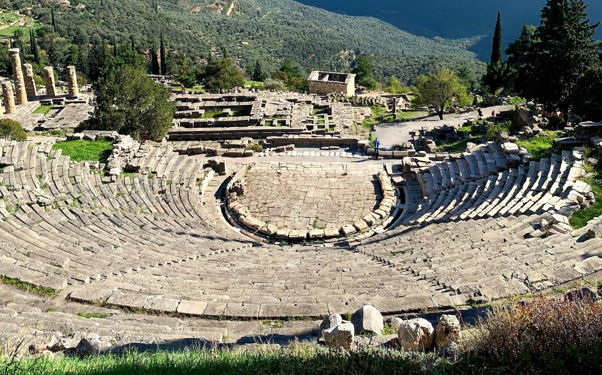 Epidaurus Theater, a masterpiece of ancient architecture, renowned for its incredible acoustics and grandeur.